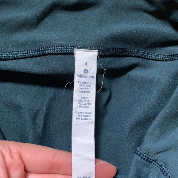 Lululemon Dark Teal Leggings - Picture 6 of 8
